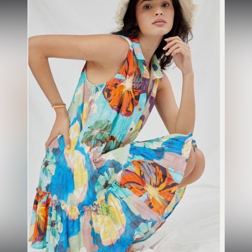 Maeve Multicolor Floral Midi Dress